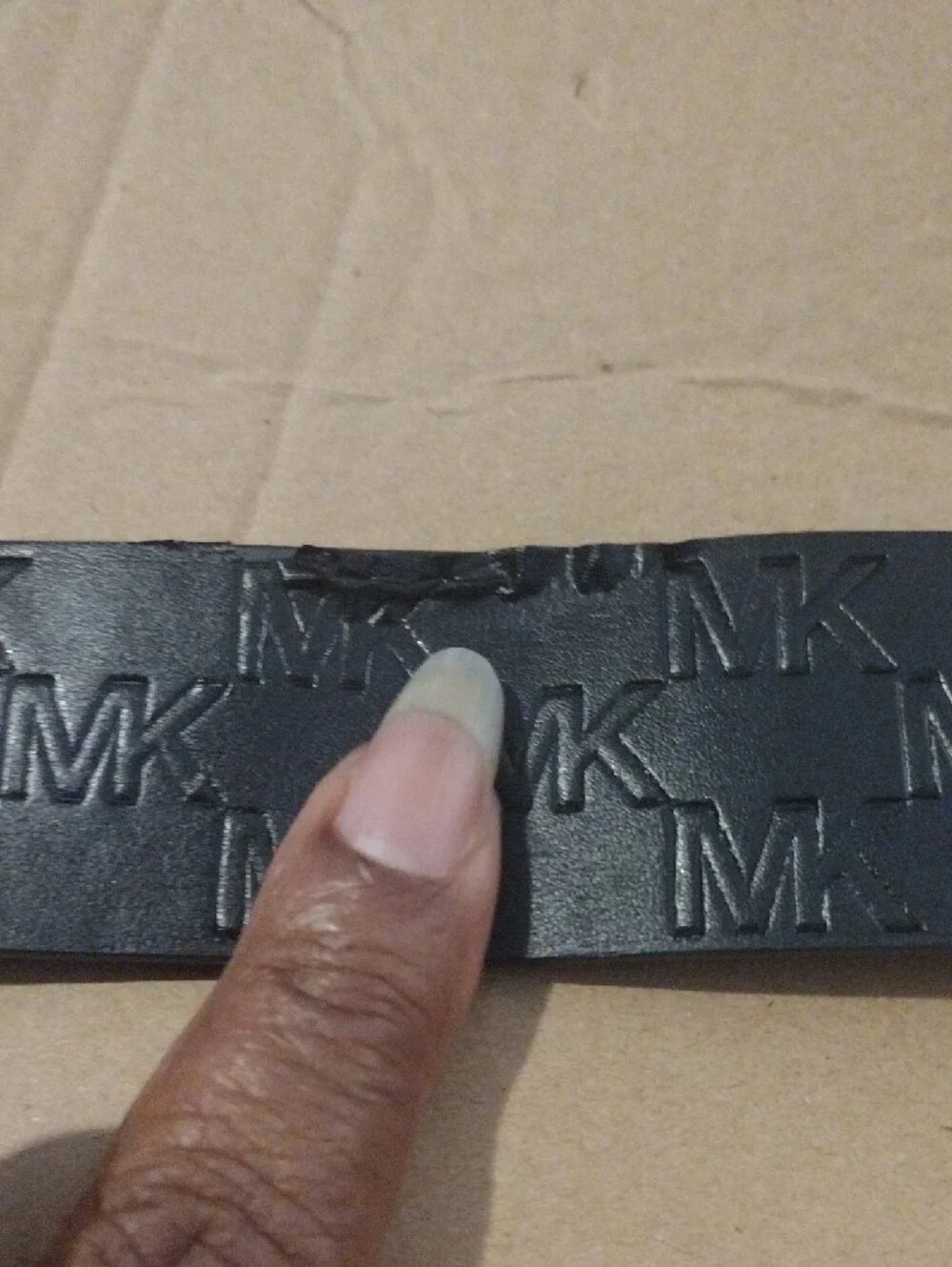 Michael Kors Gold and Black Men's Belt Buckle Detail